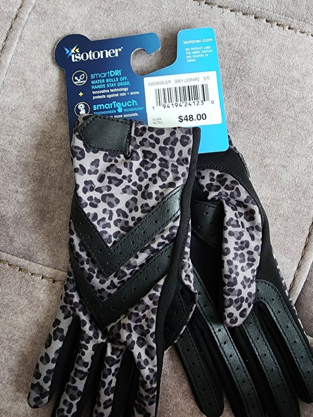 NWT Isotoner Women's Unlined Touchscreen Driving Gloves Size S/M - Picture 3 of 4